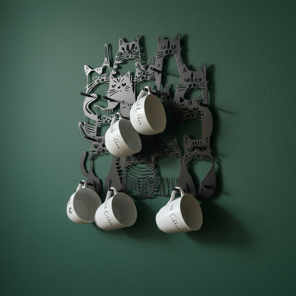 Mug Hanger with Cats